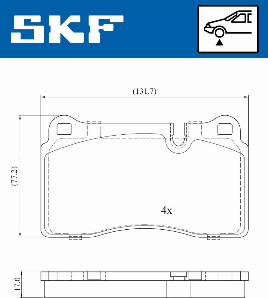 SKF VKBP 80609 - Гальмівні колодки, дискові гальма avtolavka.club