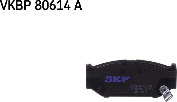 SKF VKBP 80614 A - Гальмівні колодки, дискові гальма avtolavka.club