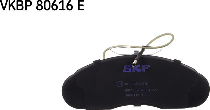 SKF VKBP 80616 E - Гальмівні колодки, дискові гальма avtolavka.club