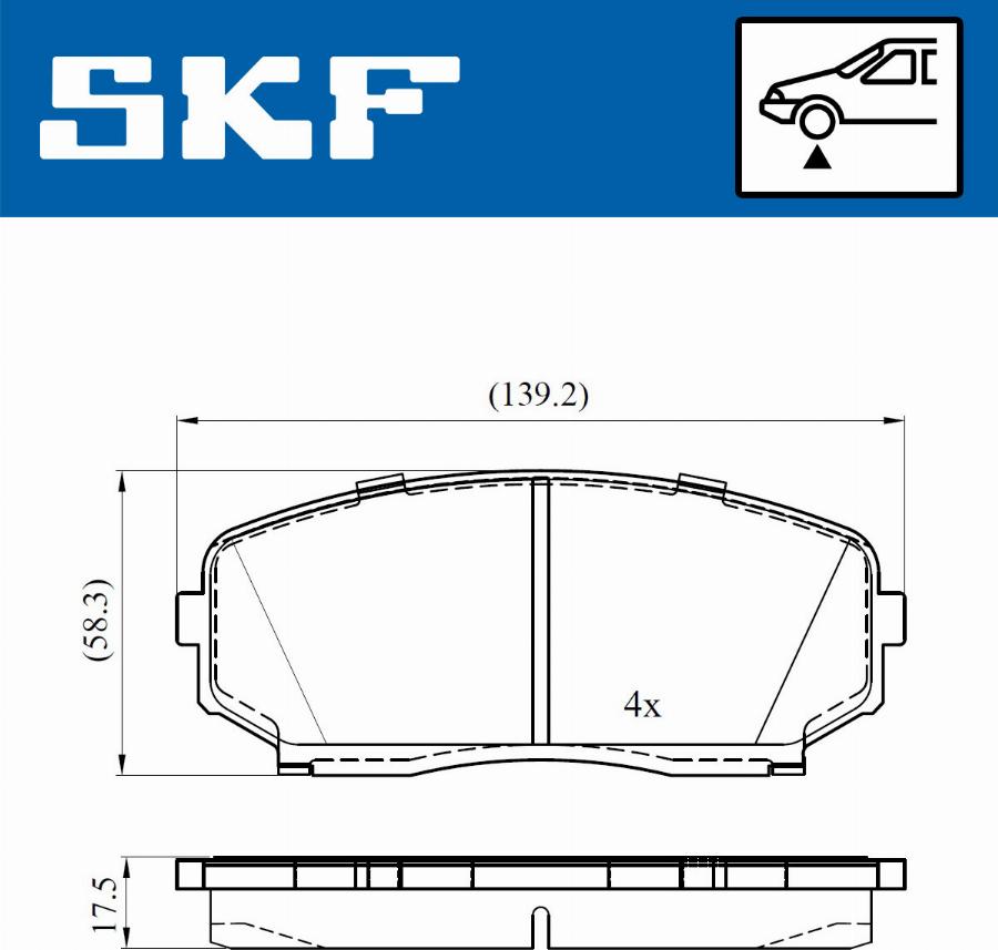 SKF VKBP 80612 A - Гальмівні колодки, дискові гальма avtolavka.club