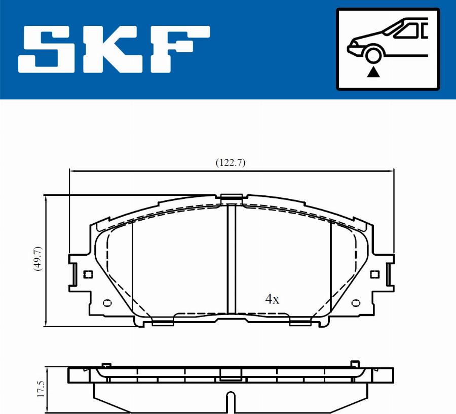 SKF VKBP 80680 - Гальмівні колодки, дискові гальма avtolavka.club