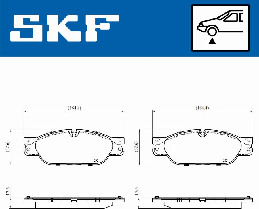 SKF VKBP 80687 - Гальмівні колодки, дискові гальма avtolavka.club