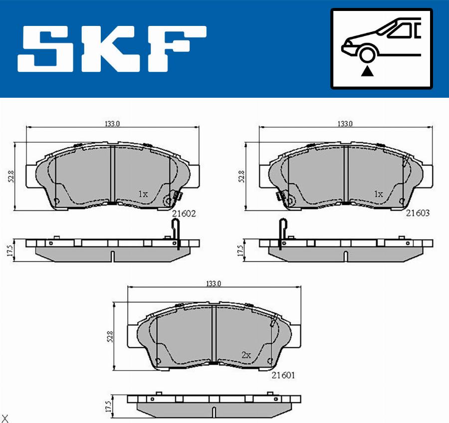 SKF VKBP 80638 A - Гальмівні колодки, дискові гальма avtolavka.club