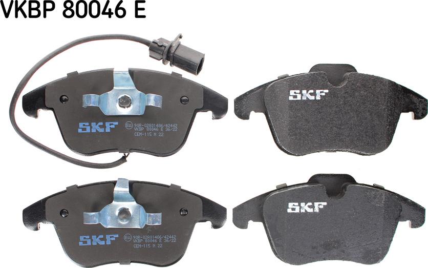 SKF VKBP 80046 E - Гальмівні колодки, дискові гальма avtolavka.club