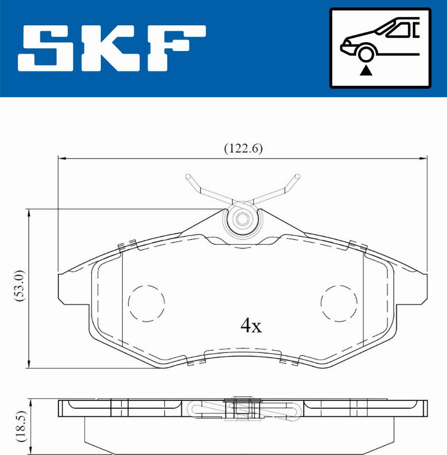 SKF VKBP 80041 - Гальмівні колодки, дискові гальма avtolavka.club