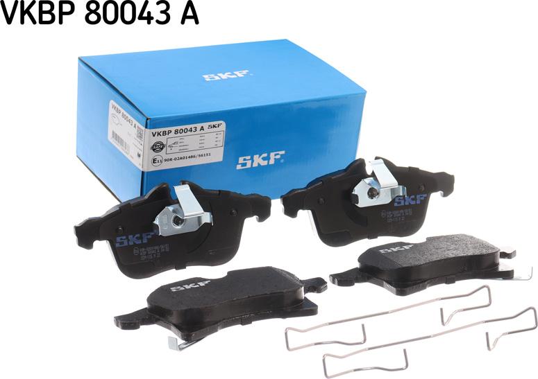 SKF VKBP 80043 A - Гальмівні колодки, дискові гальма avtolavka.club