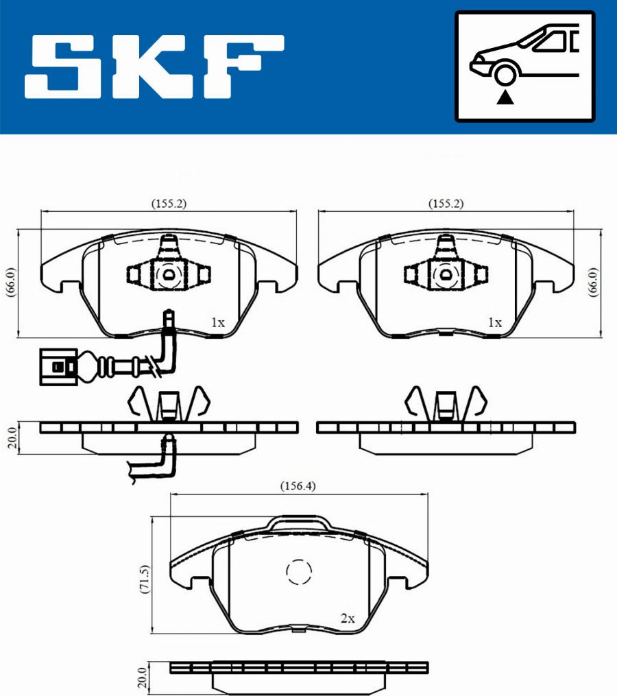 SKF VKBP 80007 E - Гальмівні колодки, дискові гальма avtolavka.club