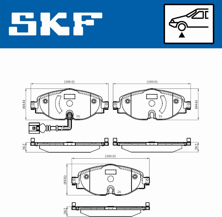 SKF VKBP 80018 E - Гальмівні колодки, дискові гальма avtolavka.club