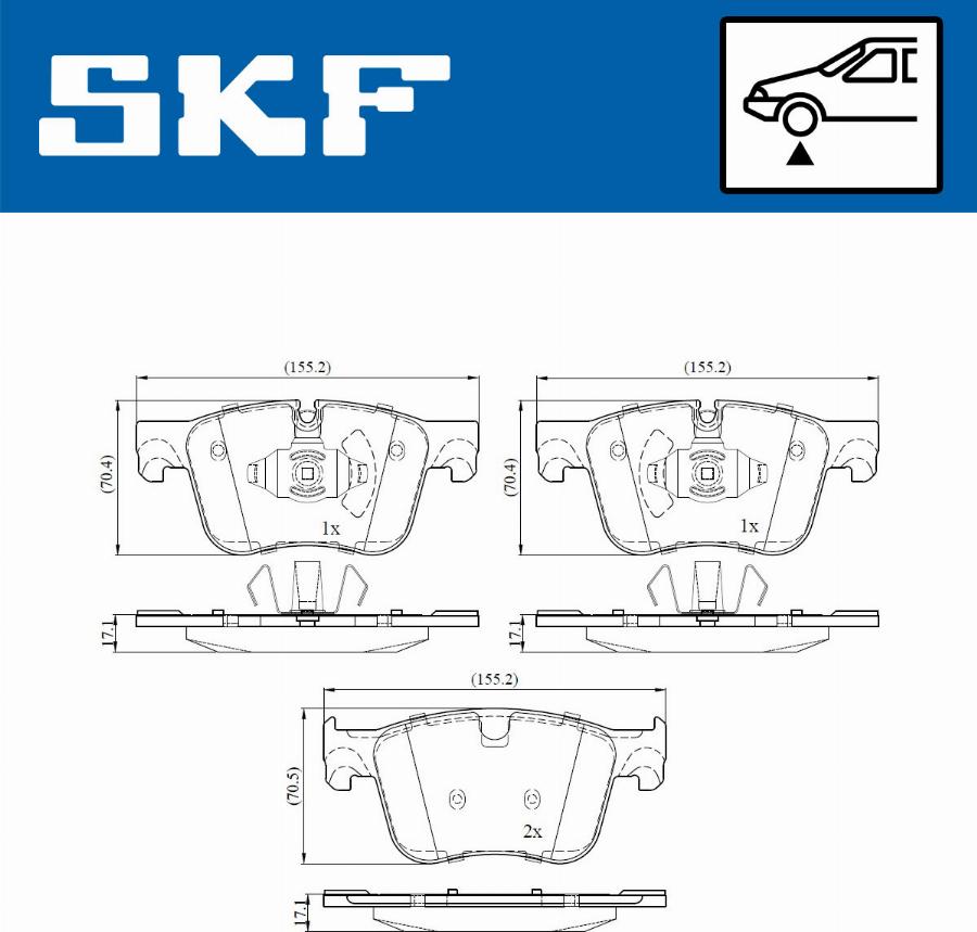 SKF VKBP 80085 - Гальмівні колодки, дискові гальма avtolavka.club