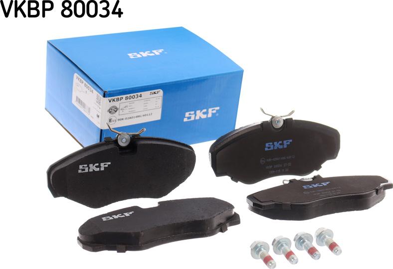 SKF VKBP 80034 - Гальмівні колодки, дискові гальма avtolavka.club