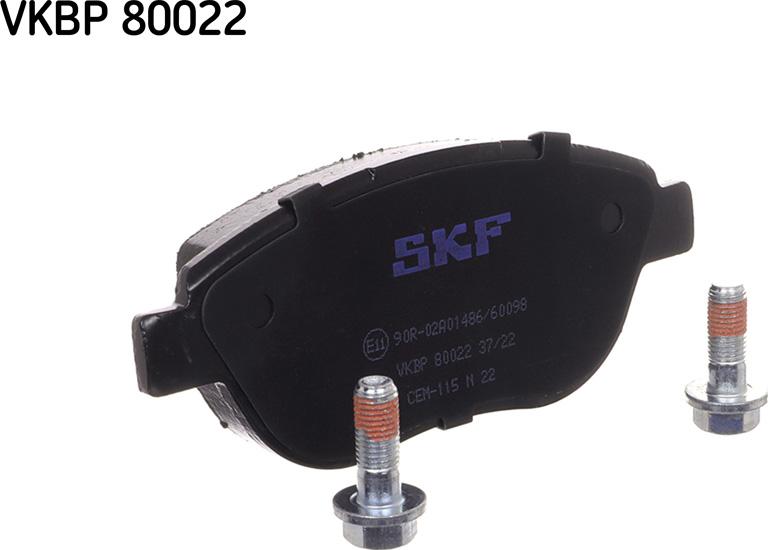 SKF VKBP 80022 - Гальмівні колодки, дискові гальма avtolavka.club