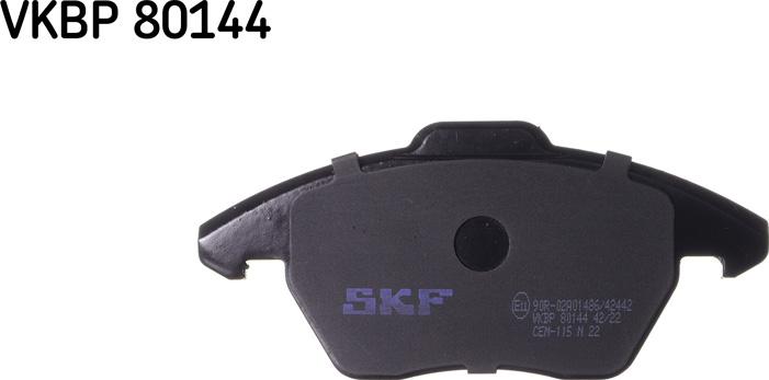 SKF VKBP 80144 - Гальмівні колодки, дискові гальма avtolavka.club