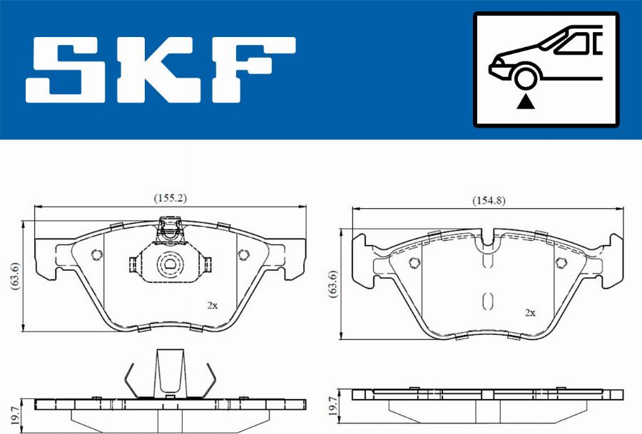 SKF VKBP 80141 - Гальмівні колодки, дискові гальма avtolavka.club