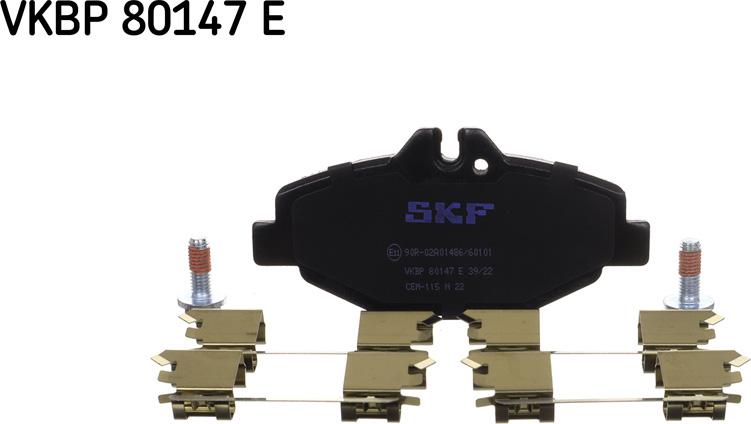 SKF VKBP 80147 E - Гальмівні колодки, дискові гальма avtolavka.club