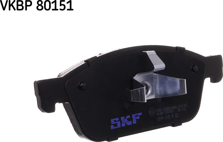 SKF VKBP 80151 - Гальмівні колодки, дискові гальма avtolavka.club