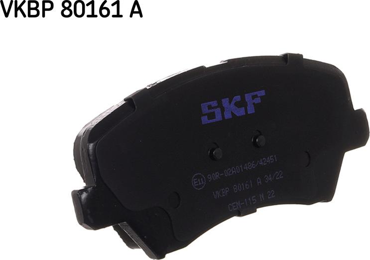 SKF VKBP 80161 A - Гальмівні колодки, дискові гальма avtolavka.club