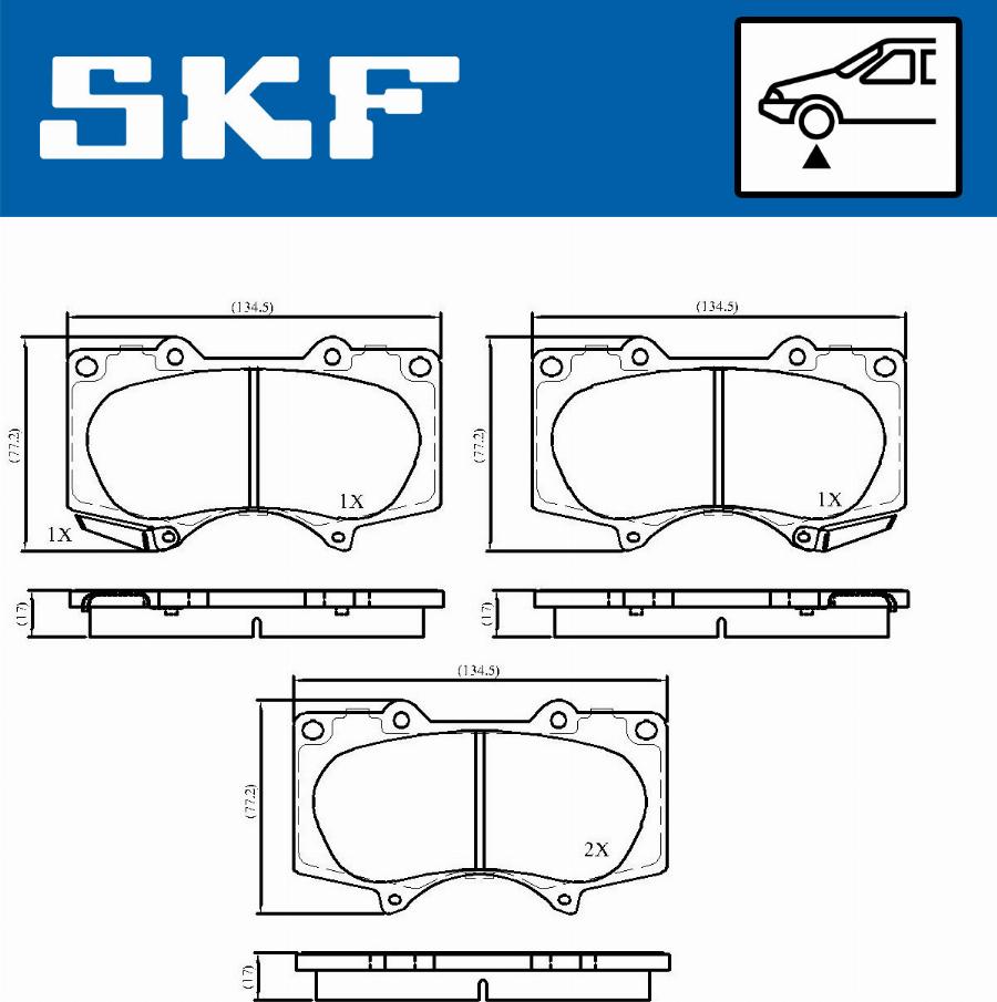 SKF VKBP 80135 A - Гальмівні колодки, дискові гальма avtolavka.club