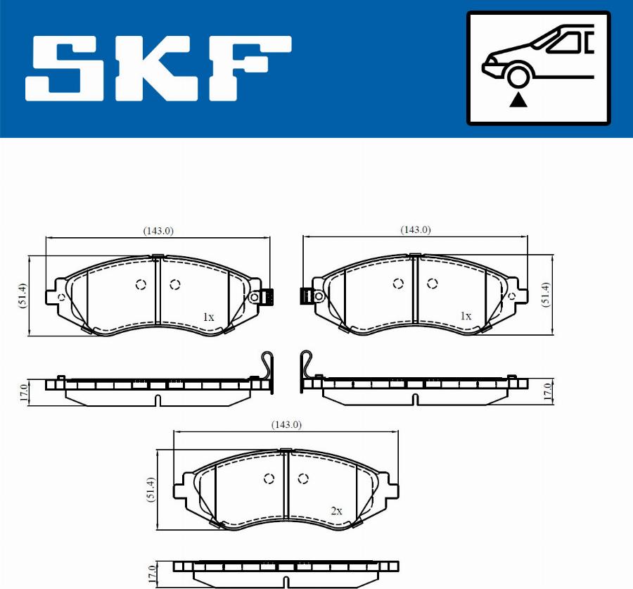 SKF VKBP 80865 A - Гальмівні колодки, дискові гальма avtolavka.club