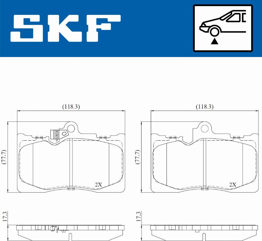 SKF VKBP 80815 A - Гальмівні колодки, дискові гальма avtolavka.club