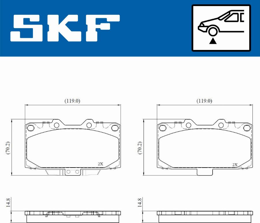 SKF VKBP 80816 A - Гальмівні колодки, дискові гальма avtolavka.club