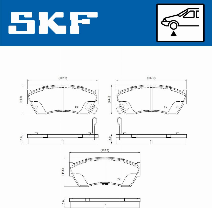 SKF VKBP 80882 A - Гальмівні колодки, дискові гальма avtolavka.club