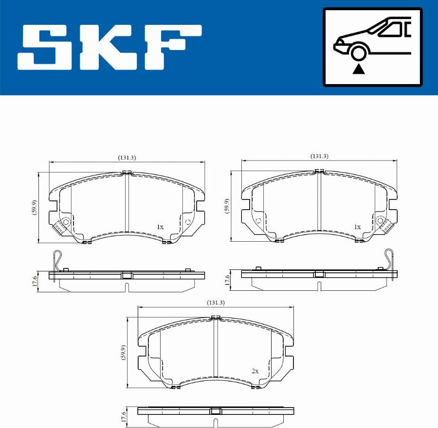 SKF VKBP 80830 A - Гальмівні колодки, дискові гальма avtolavka.club