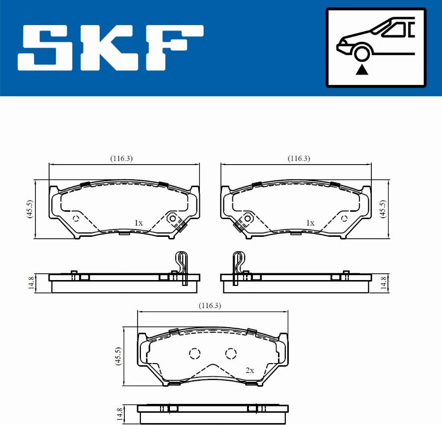 SKF VKBP 80831 A - Гальмівні колодки, дискові гальма avtolavka.club