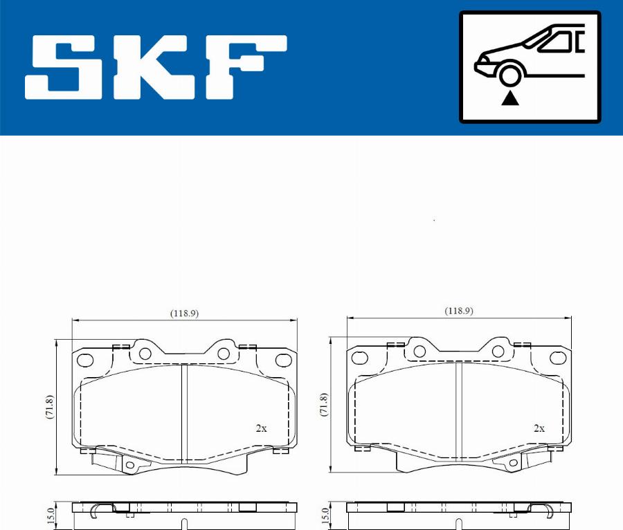 SKF VKBP 80820 A - Гальмівні колодки, дискові гальма avtolavka.club