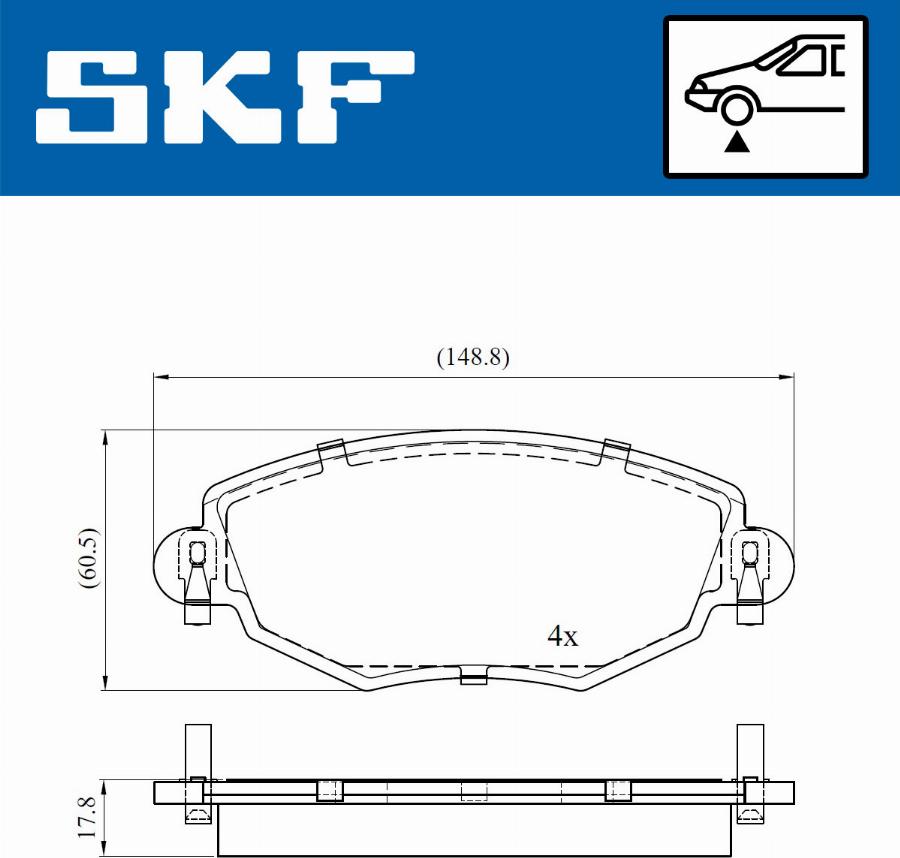 SKF VKBP 80390 - Гальмівні колодки, дискові гальма avtolavka.club