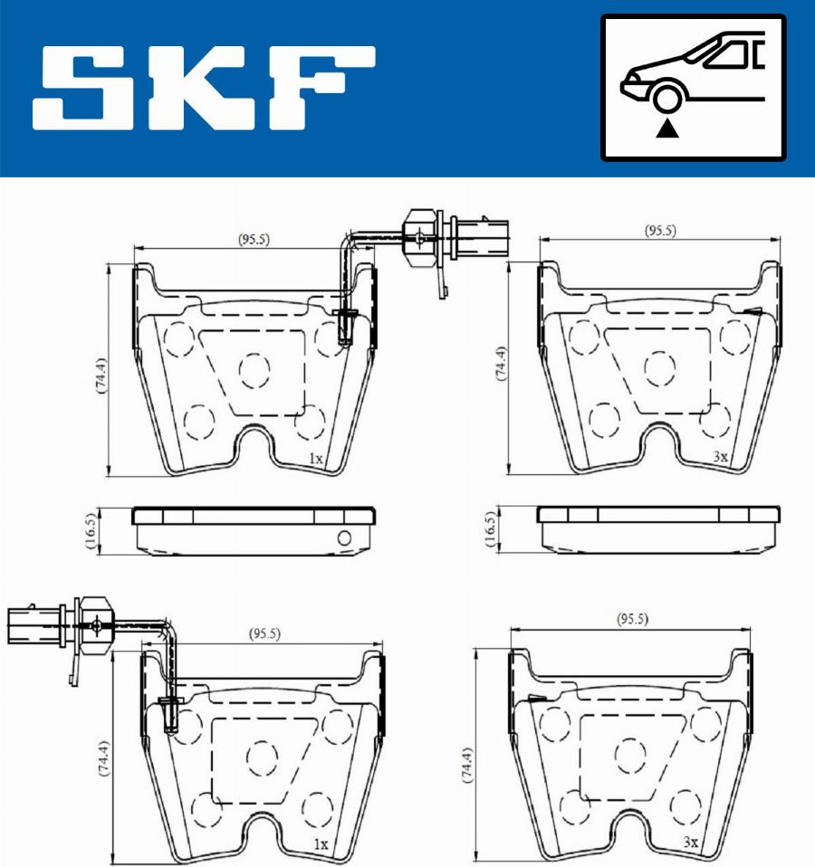 SKF VKBP 80369 E - Гальмівні колодки, дискові гальма avtolavka.club