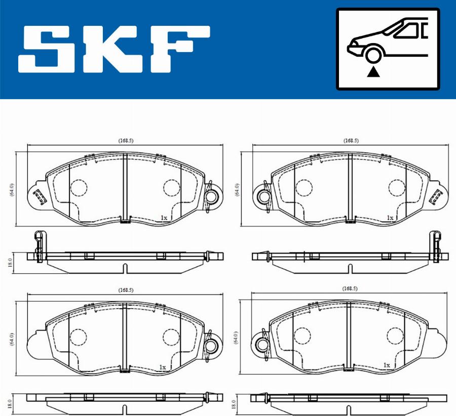 SKF VKBP 80300 A - Гальмівні колодки, дискові гальма avtolavka.club