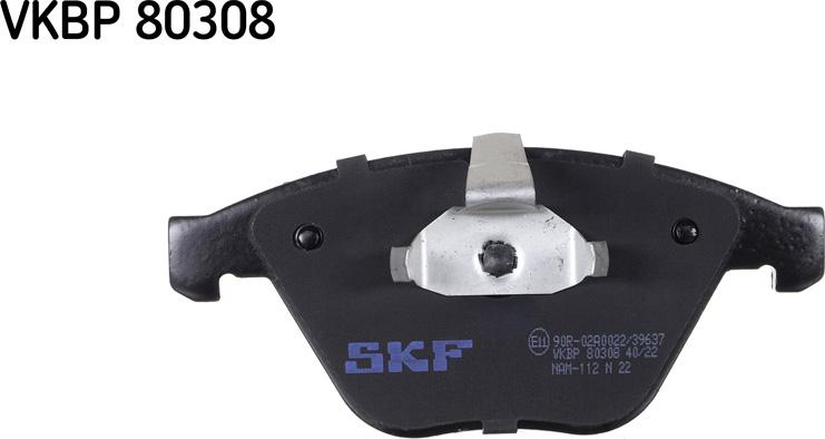 SKF VKBP 80308 - Гальмівні колодки, дискові гальма avtolavka.club