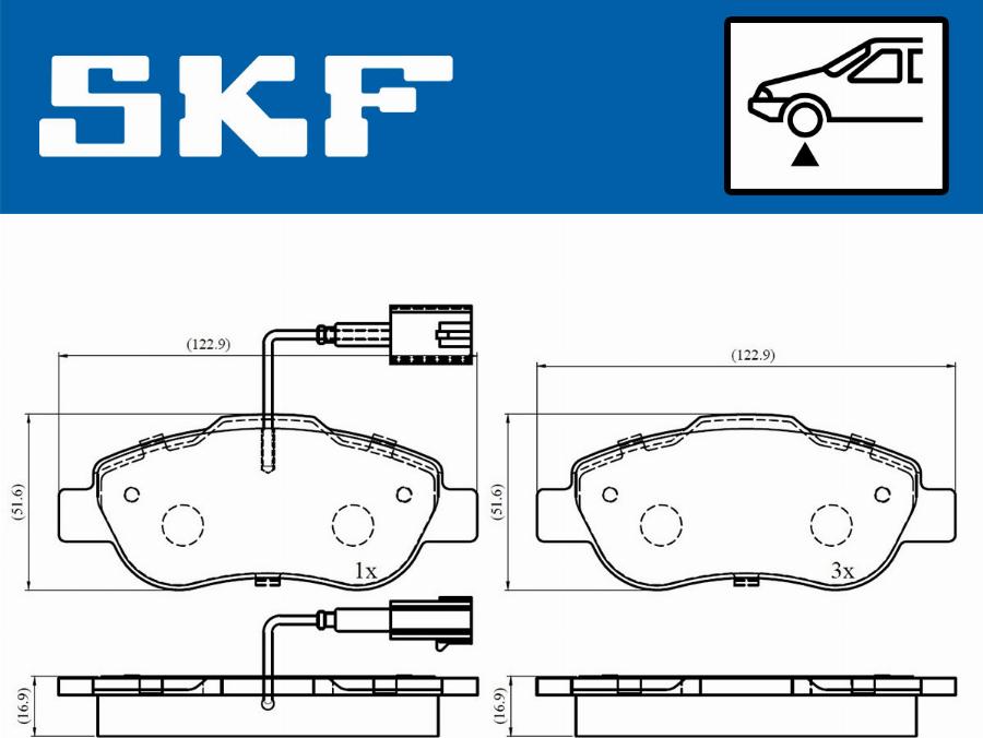 SKF VKBP 80313 E - Гальмівні колодки, дискові гальма avtolavka.club