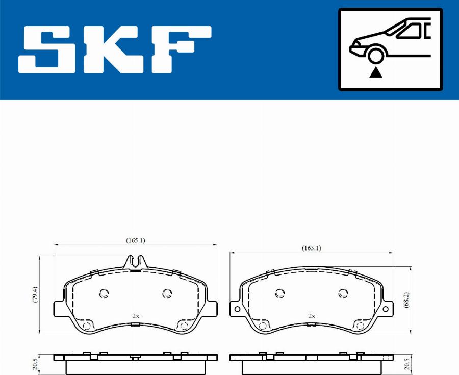 SKF VKBP 80317 - Гальмівні колодки, дискові гальма avtolavka.club