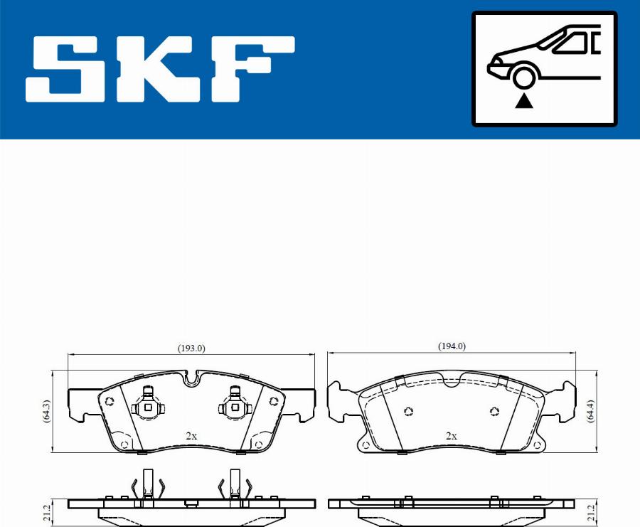 SKF VKBP 80389 - Гальмівні колодки, дискові гальма avtolavka.club