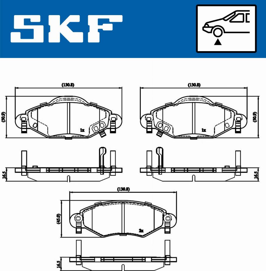 SKF VKBP 80383 A - Гальмівні колодки, дискові гальма avtolavka.club