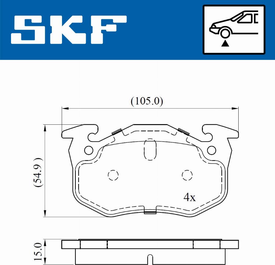 SKF VKBP 80387 E - Гальмівні колодки, дискові гальма avtolavka.club
