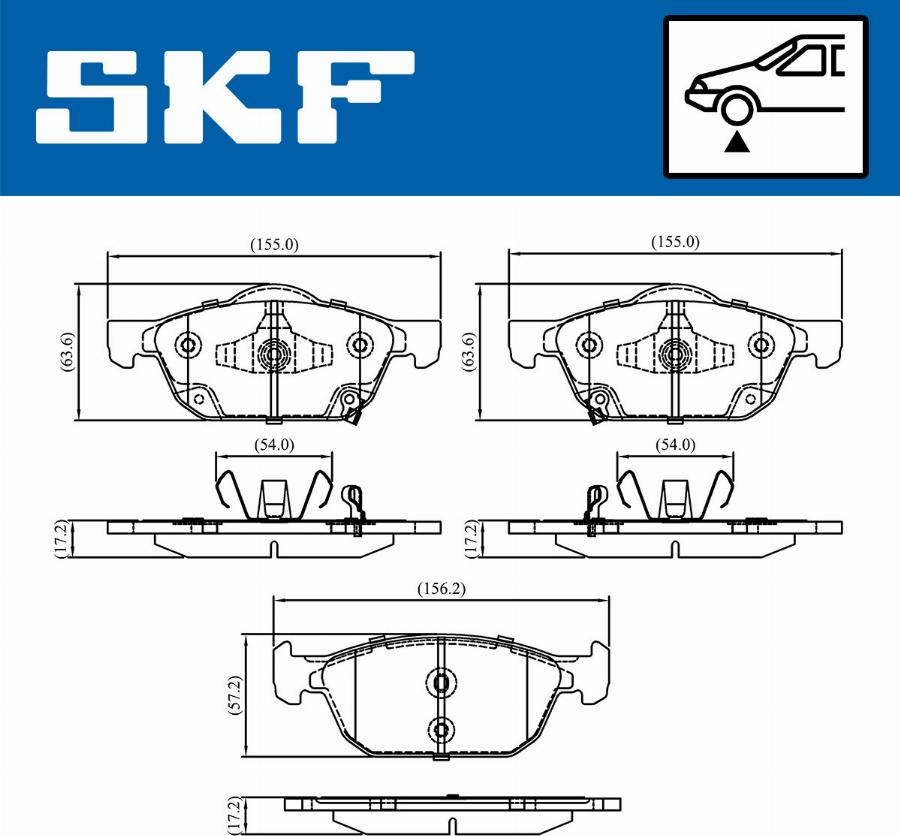 SKF VKBP 80320 A - Гальмівні колодки, дискові гальма avtolavka.club