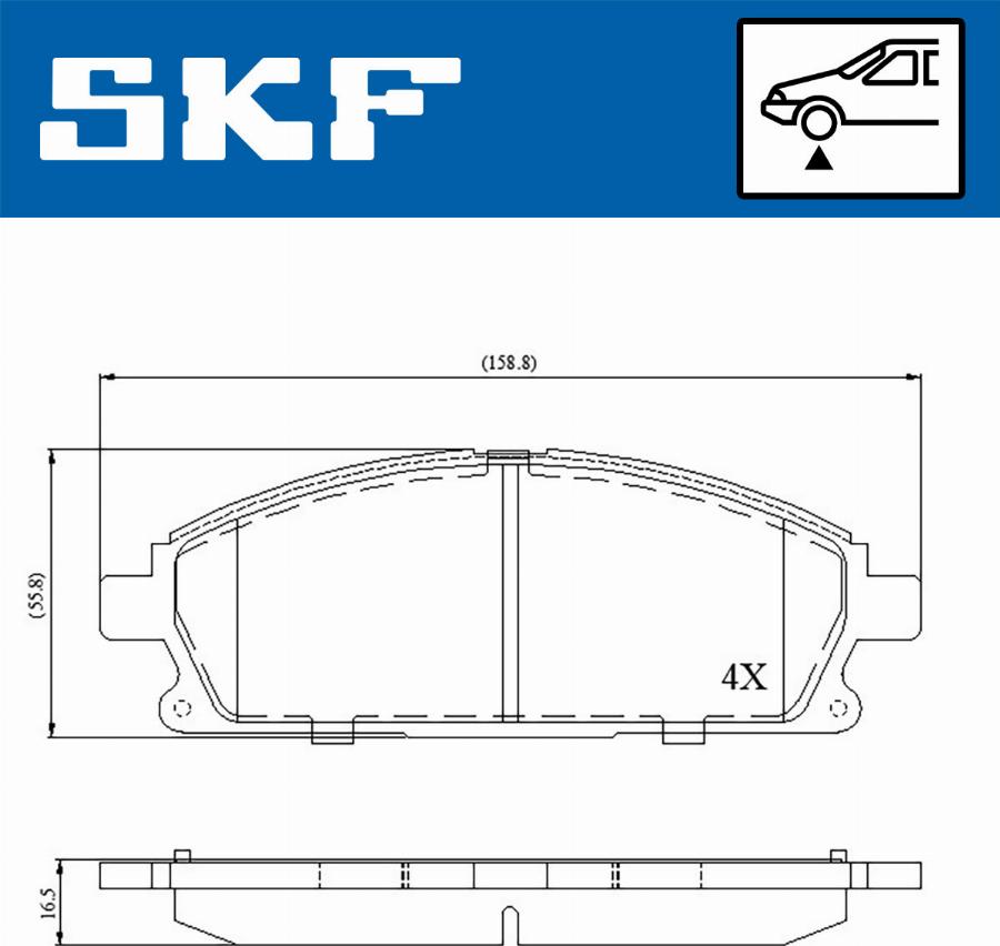 SKF VKBP 80296 - Гальмівні колодки, дискові гальма avtolavka.club