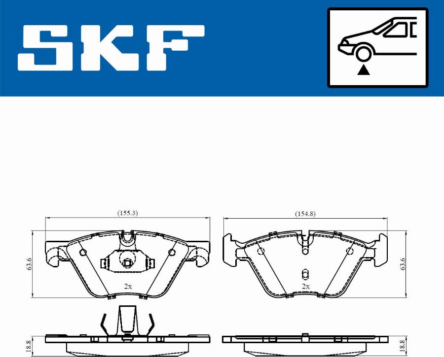 SKF VKBP 80246 - Гальмівні колодки, дискові гальма avtolavka.club