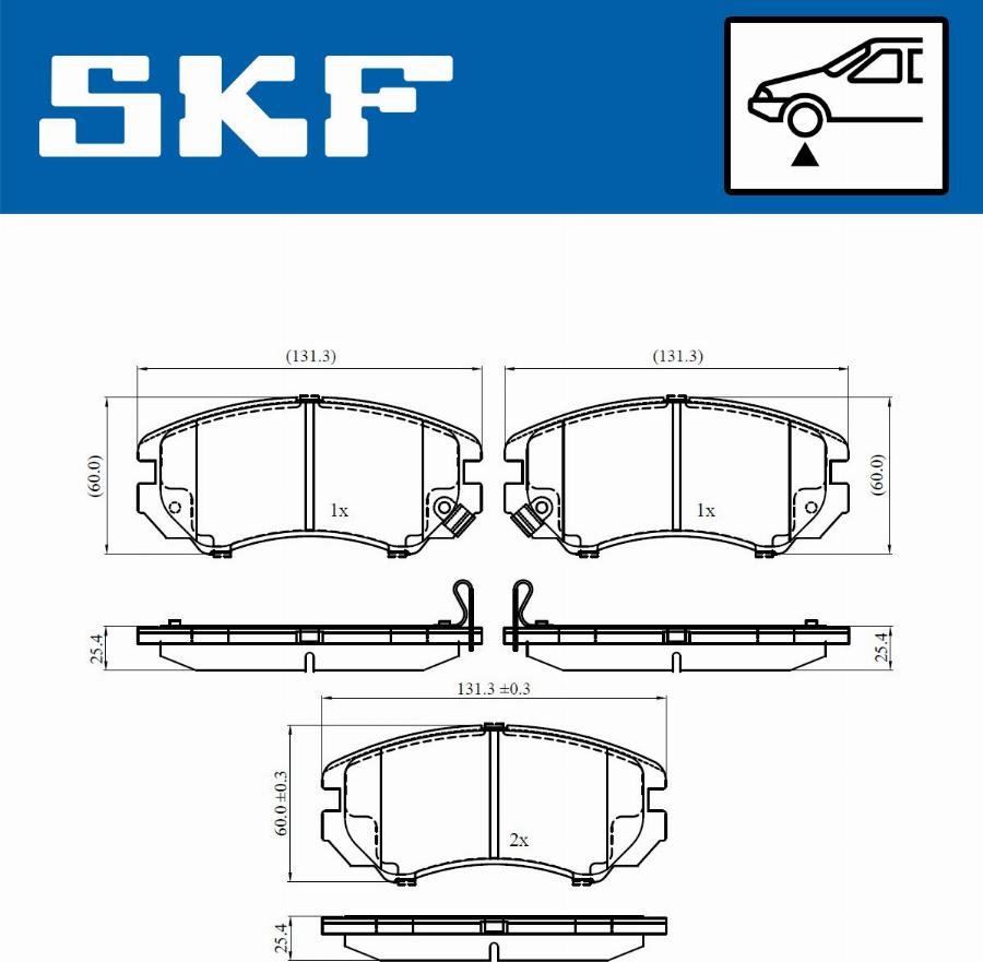 SKF VKBP 80258 A - Гальмівні колодки, дискові гальма avtolavka.club