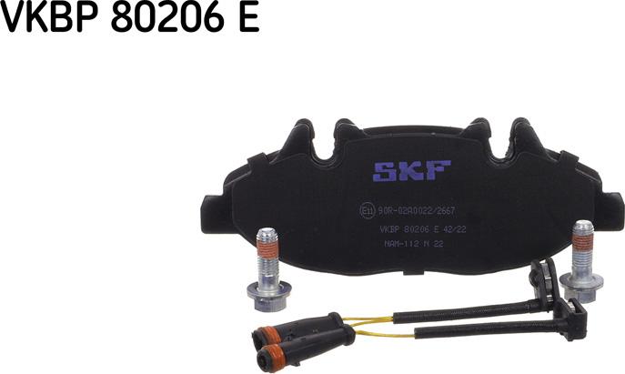 SKF VKBP 80206 E - Гальмівні колодки, дискові гальма avtolavka.club