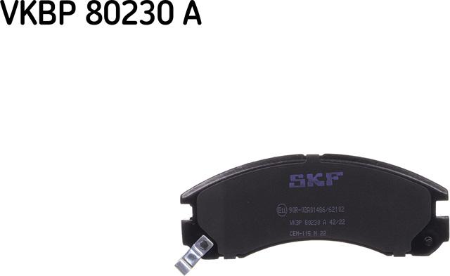 SKF VKBP 80230 A - Гальмівні колодки, дискові гальма avtolavka.club