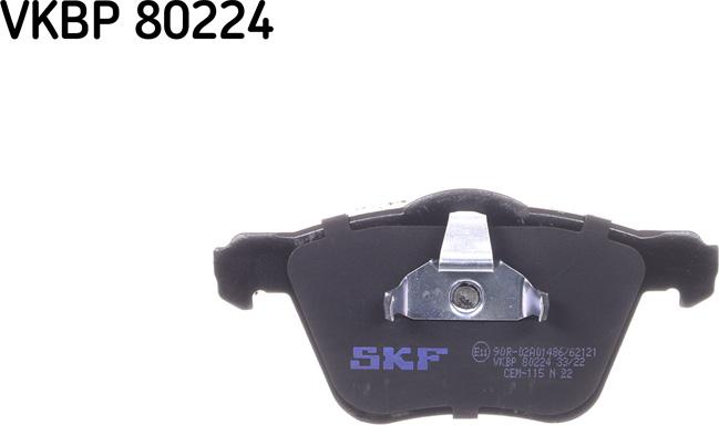 SKF VKBP 80224 - Гальмівні колодки, дискові гальма avtolavka.club