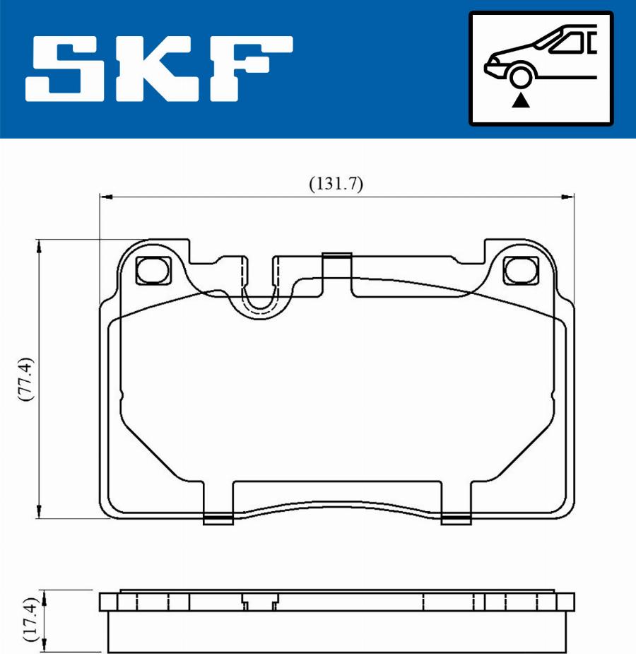 SKF VKBP 80225 - Гальмівні колодки, дискові гальма avtolavka.club