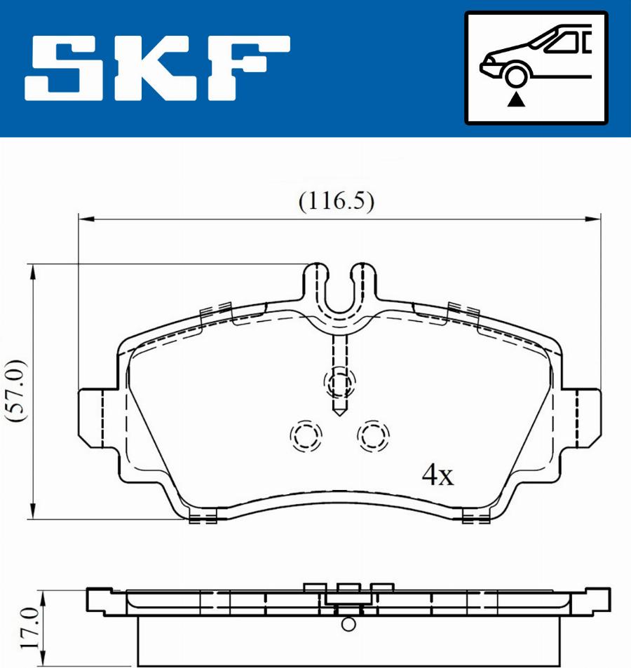 SKF VKBP 80220 - Гальмівні колодки, дискові гальма avtolavka.club