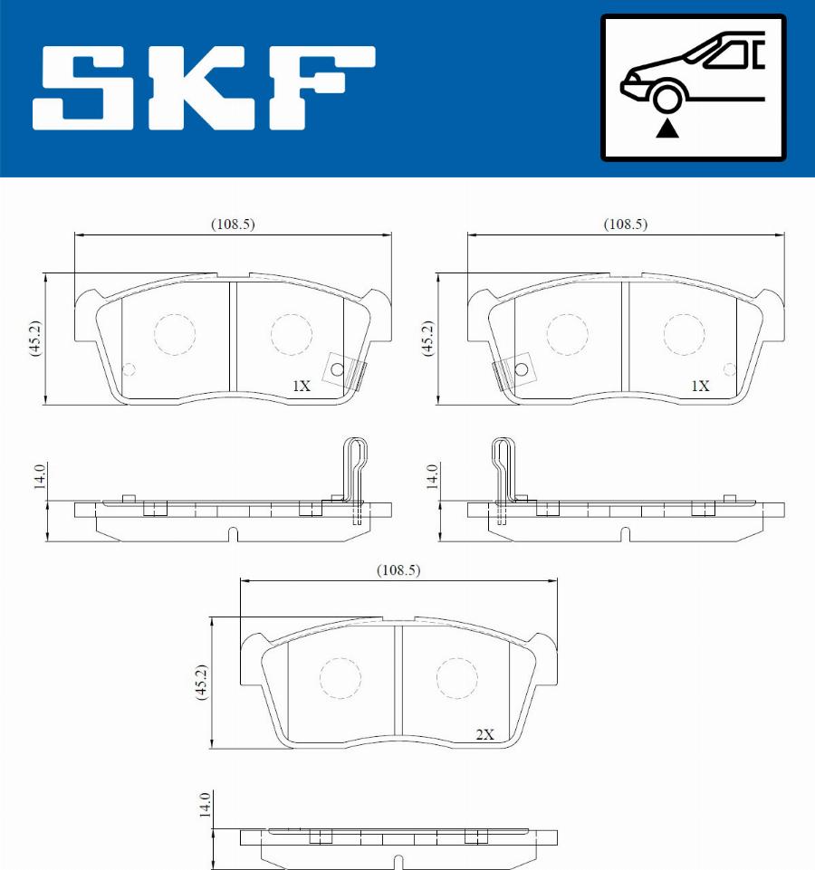 SKF VKBP 80799 A - Гальмівні колодки, дискові гальма avtolavka.club