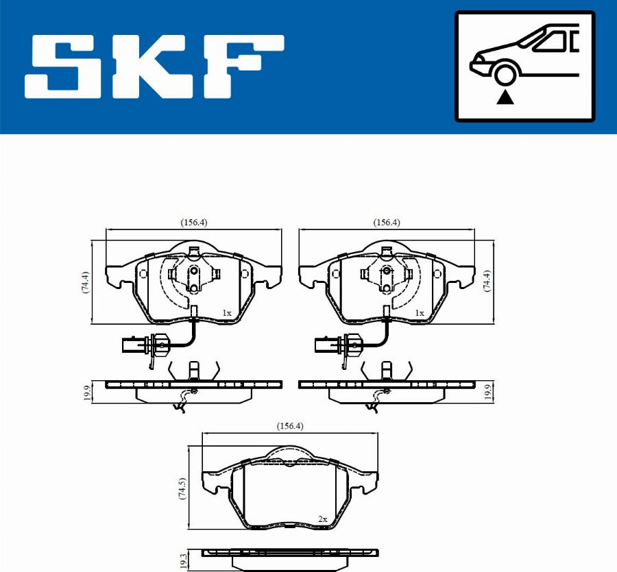 SKF VKBP 80749 E - Гальмівні колодки, дискові гальма avtolavka.club