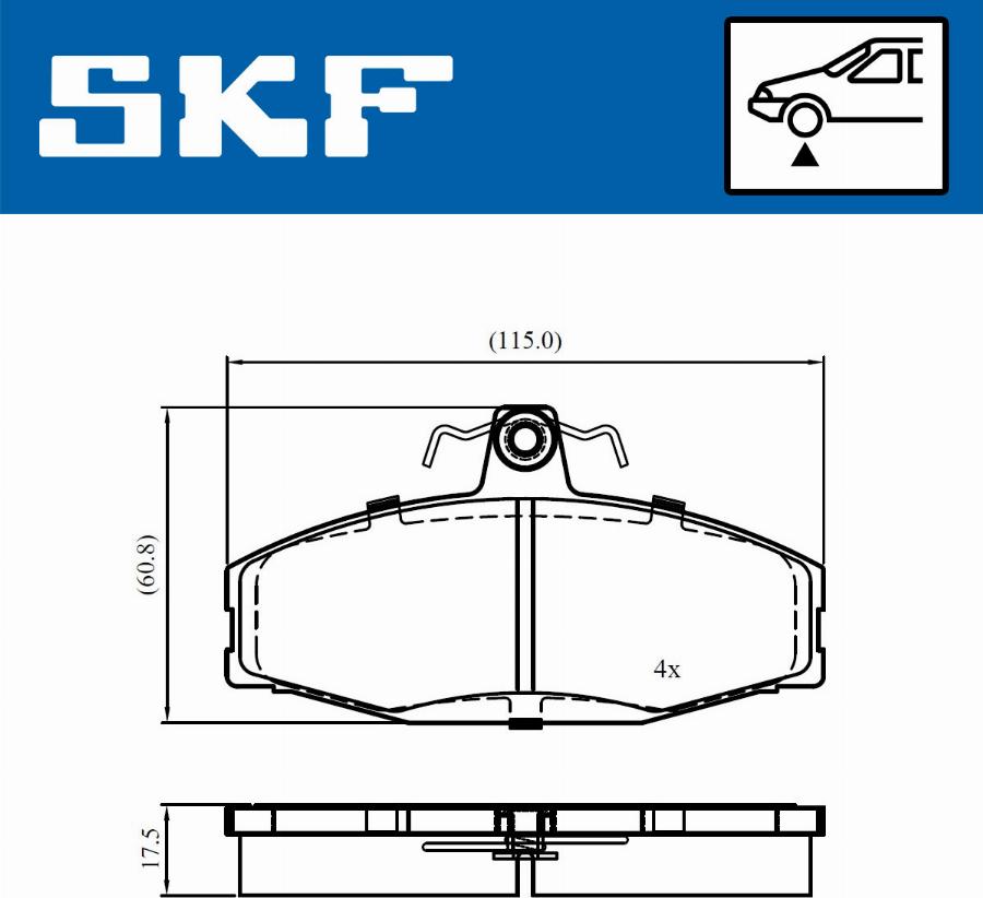 SKF VKBP 80745 - Гальмівні колодки, дискові гальма avtolavka.club