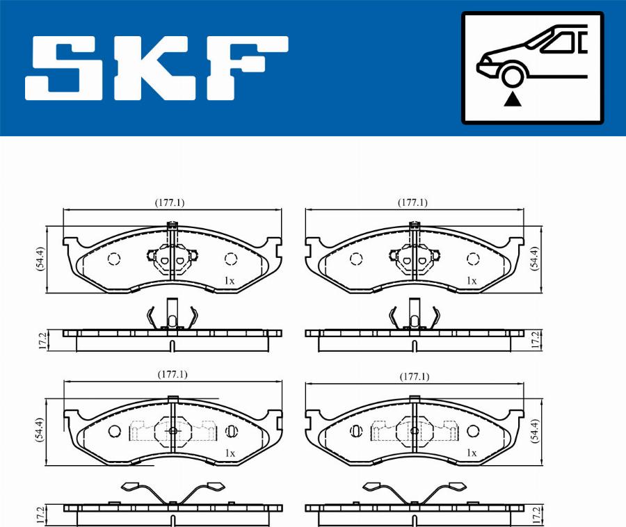 SKF VKBP 80741 - Гальмівні колодки, дискові гальма avtolavka.club